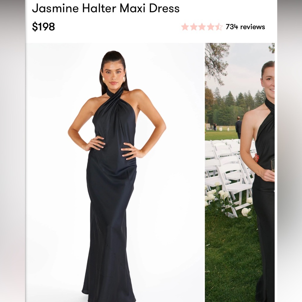 Show Me Your Mumu Jasmine Halter dress in black
